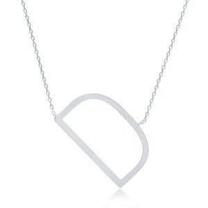 LXNYC Initial D Necklace Sterling Silver NWT
